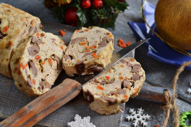 Домашний куриный рулет в духовке Домашний куриный рулет в духовке