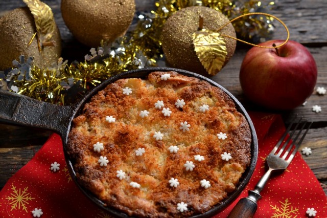 Вкусный пирог с яблоками и кокосом Вкусный пирог с яблоками и кокосом