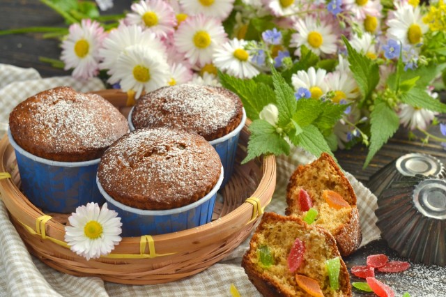 Маффины с цукатами Маффины с цукатами