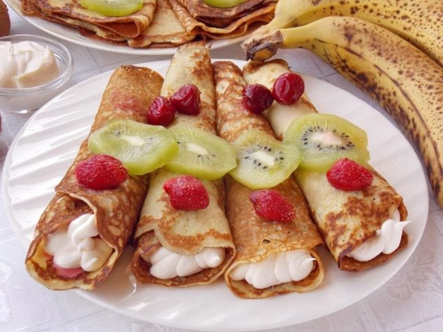 Блины на кипятке и кефире Блины на кипятке и кефире