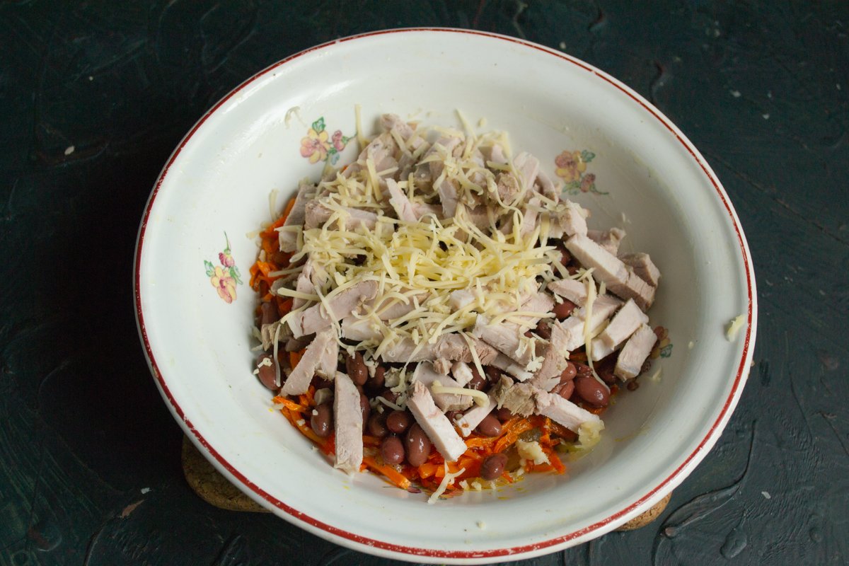 Рецепт Салата Обжорка С Мясом Фото